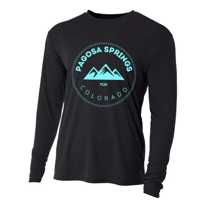 Pagosa Springs Colorado Mountain Town Elevated CO Skiing Cooling Performance Long Sleeve Crew