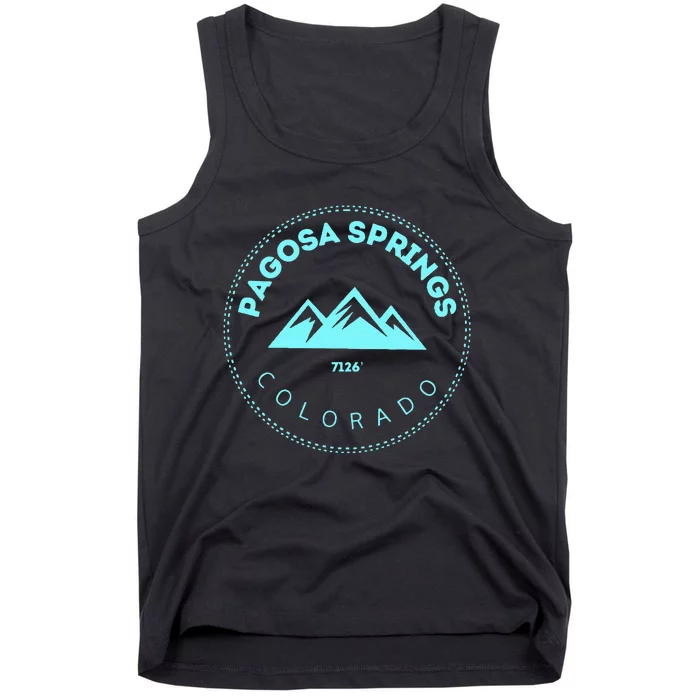 Pagosa Springs Colorado Mountain Town Elevated CO Skiing Tank Top