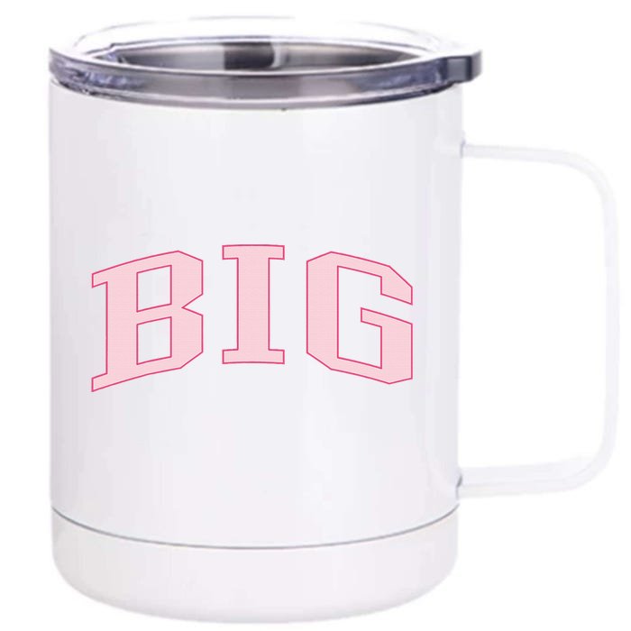 Pink Sorority Crewneck Sweatshirt Front & Back 12oz Stainless Steel Tumbler Cup