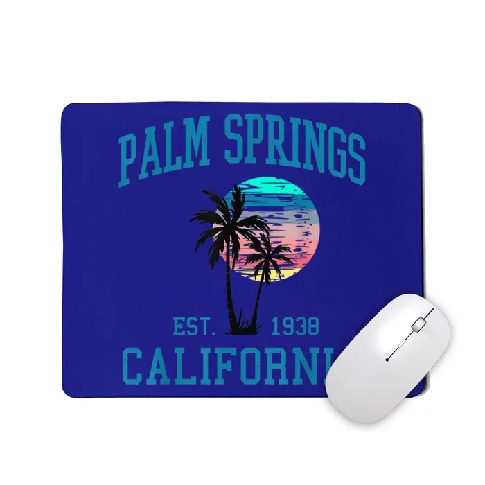 Palm Springs California Beach Vintage Palm Trees Summer Mousepad