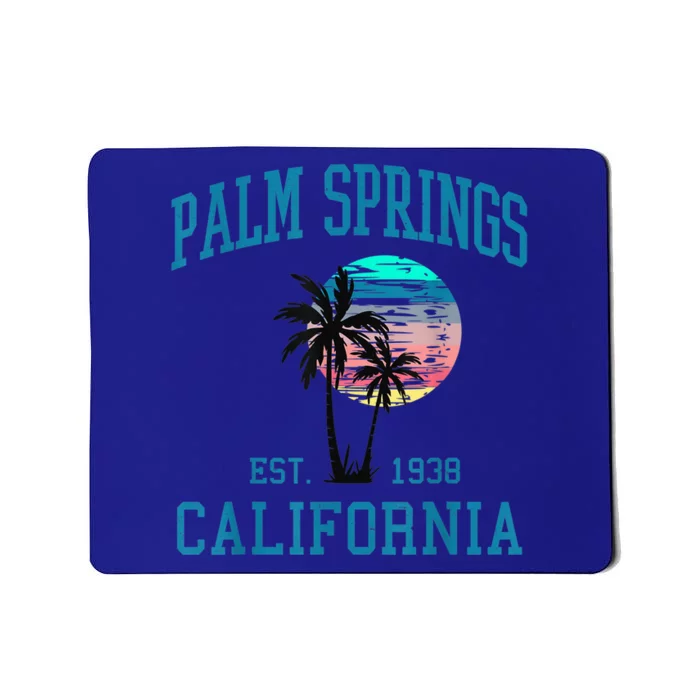 Palm Springs California Beach Vintage Palm Trees Summer Mousepad