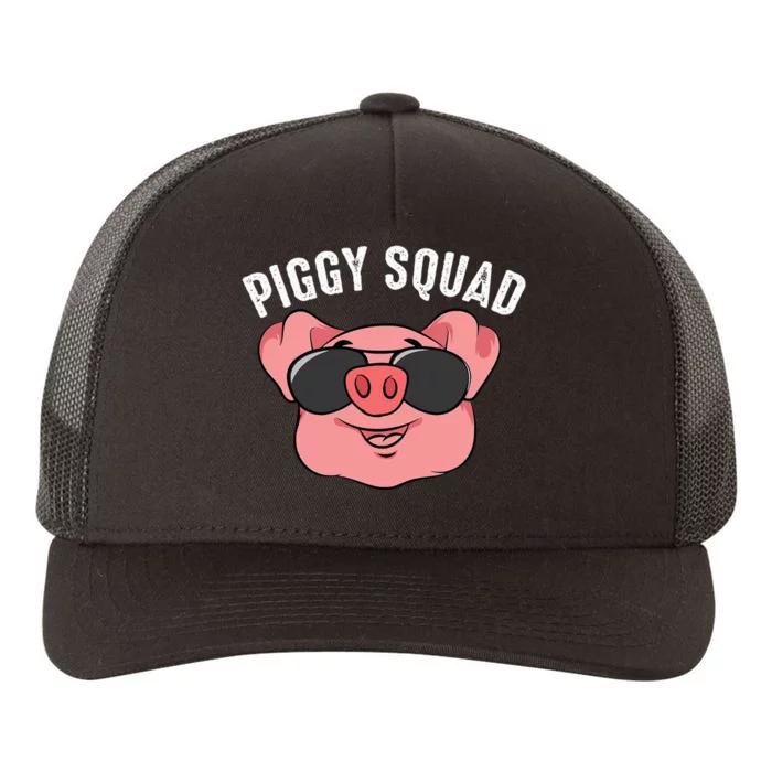 Piggy Squad Cute Pig Farmer Animal Lovers Funny Farm Gift Yupoong Adult 5-Panel Trucker Hat