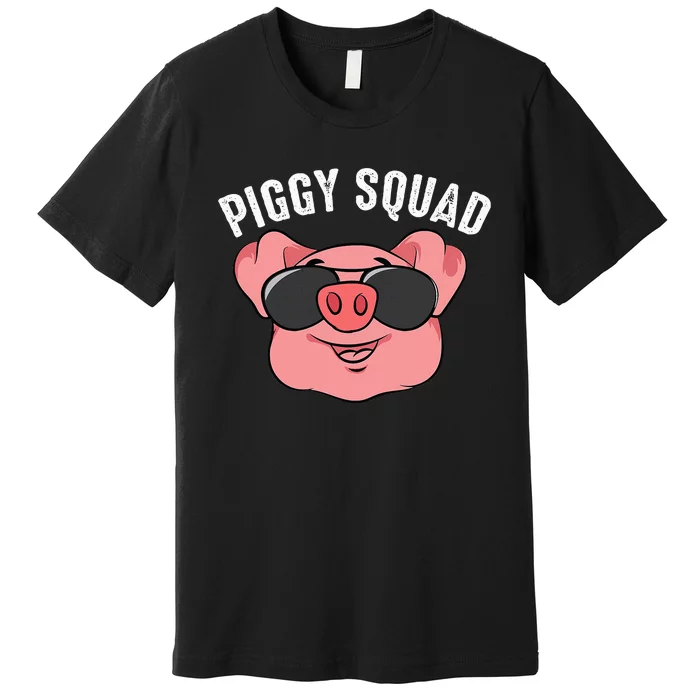 Piggy Squad Cute Pig Farmer Animal Lovers Funny Farm Gift Premium T-Shirt