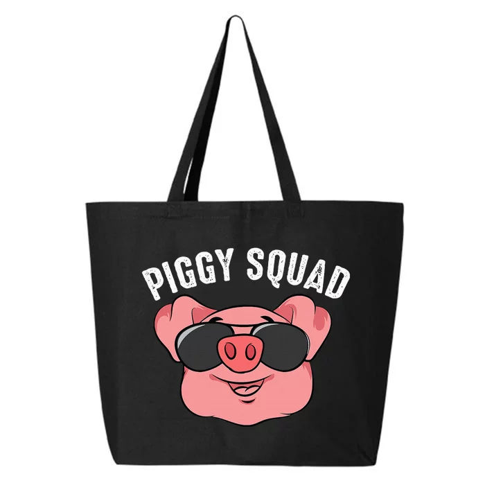 Piggy Squad Cute Pig Farmer Animal Lovers Funny Farm Gift 25L Jumbo Tote