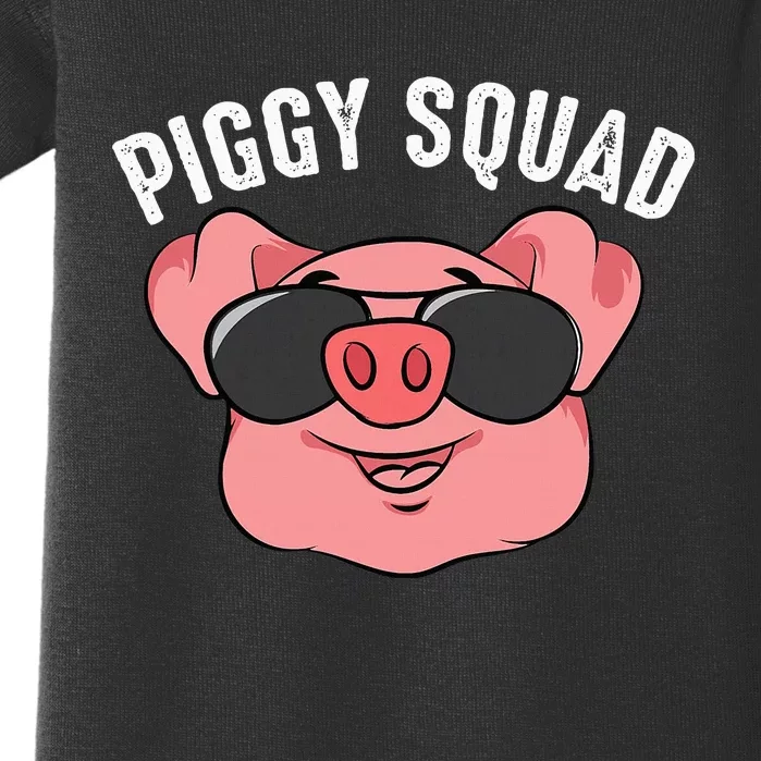 Piggy Squad Cute Pig Farmer Animal Lovers Funny Farm Gift Baby Bodysuit