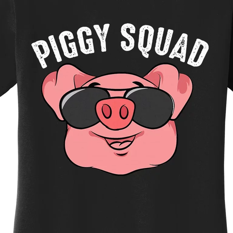 Piggy Squad Cute Pig Farmer Animal Lovers Funny Farm Gift Women's T-Shirt