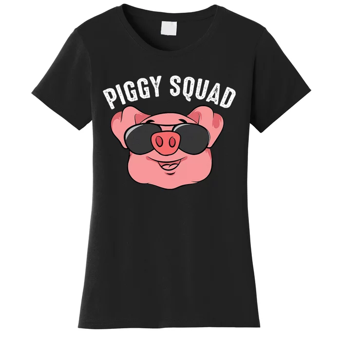 Piggy Squad Cute Pig Farmer Animal Lovers Funny Farm Gift Women's T-Shirt