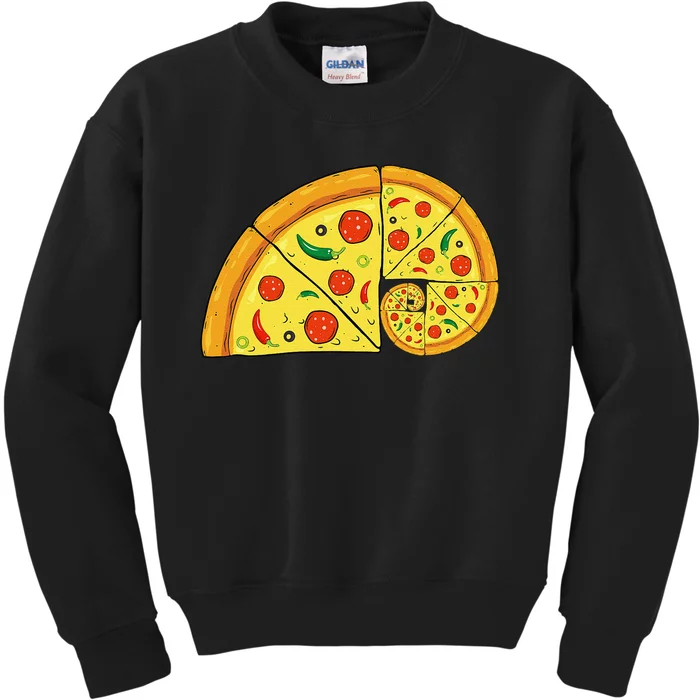 Pizza Salami Cheese Quick Math Fractions Math Teachers Kids Sweatshirt