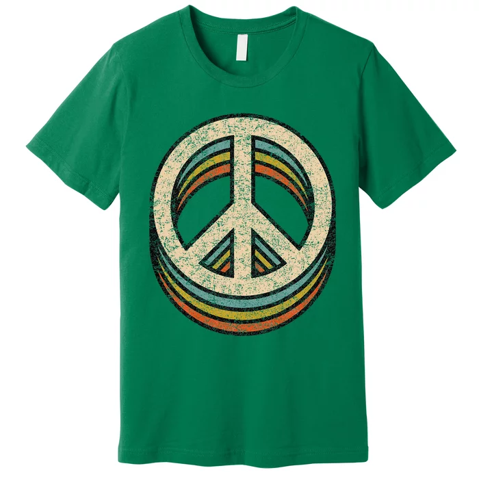 Peace Sign Cool Vintage 60s 70s 80s Women Casual Premium T-Shirt