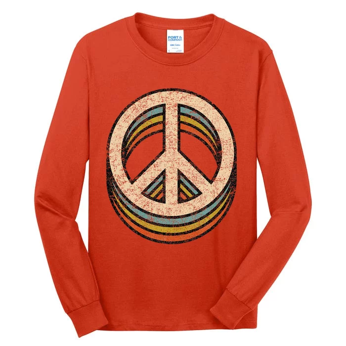 Peace Sign Cool Vintage 60s 70s 80s Women Casual Tall Long Sleeve T-Shirt