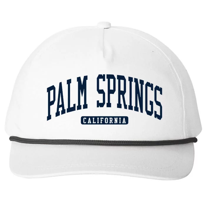 Palm Springs California Ca College University Style Snapback Five-Panel Rope Hat