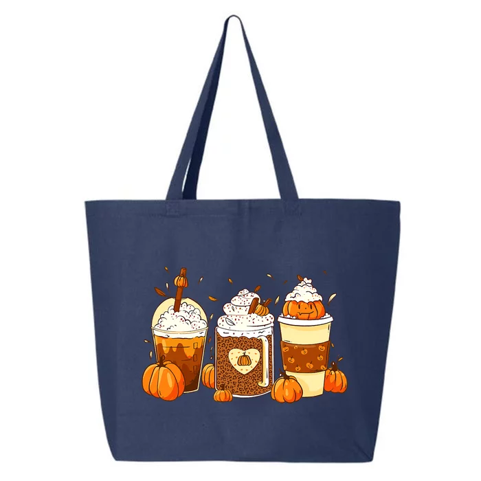 Pumpkin Spice Coffee Latte Fall Autumn Season 25L Jumbo Tote