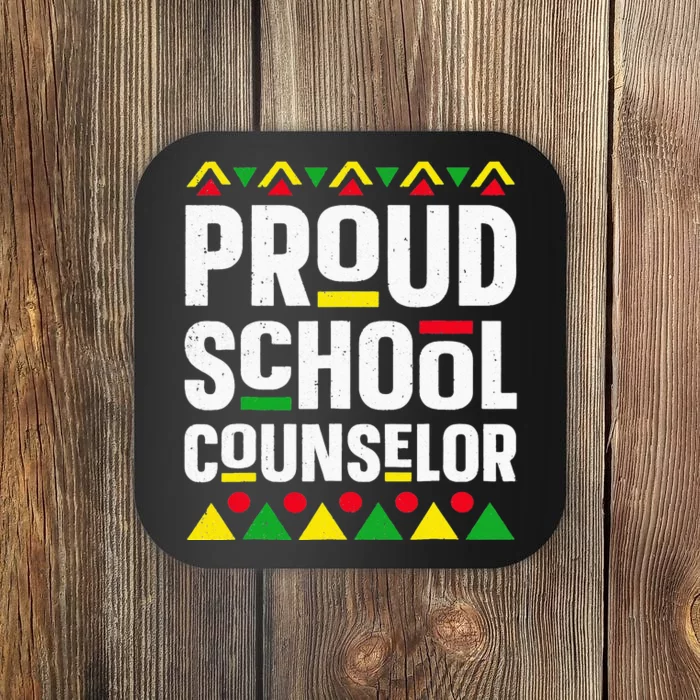 Proud School Counselor Africa Pride BHM Coaster