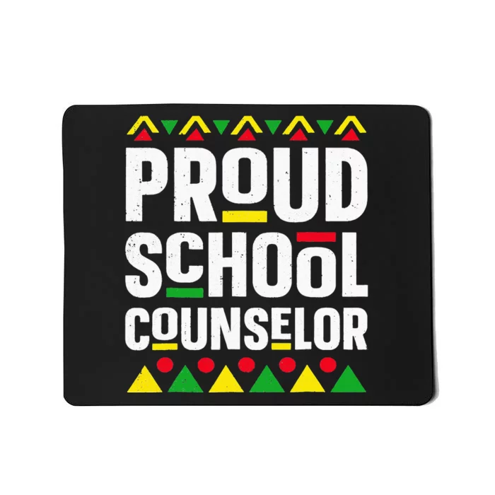 Proud School Counselor Africa Pride BHM Mousepad