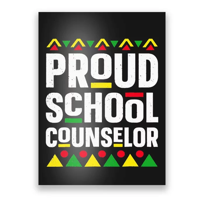 Proud School Counselor Africa Pride BHM Poster