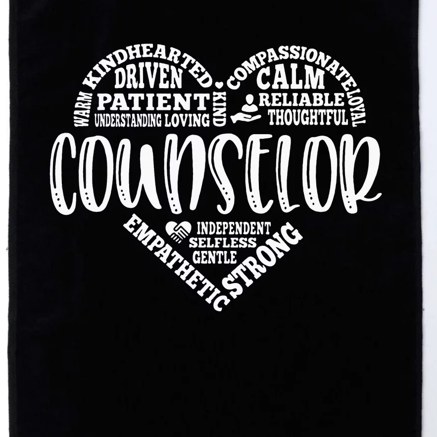 Proud School Counselor Student Counseling Profession Platinum Collection Golf Towel