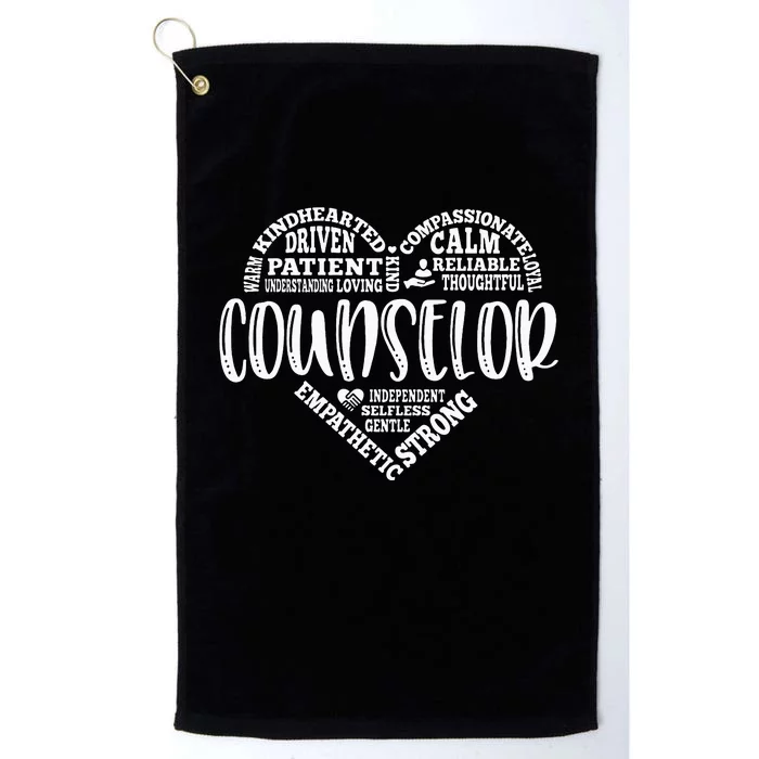 Proud School Counselor Student Counseling Profession Platinum Collection Golf Towel