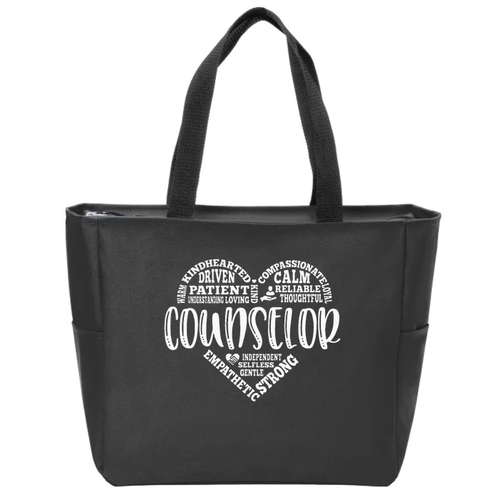 Proud School Counselor Student Counseling Profession Zip Tote Bag