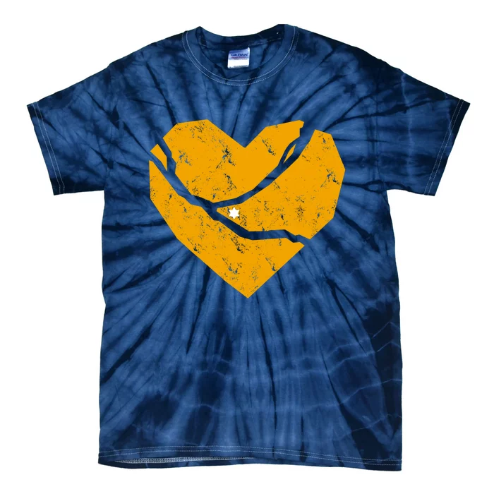 Pittsburgh Steel City Broken Heart Tie-Dye T-Shirt