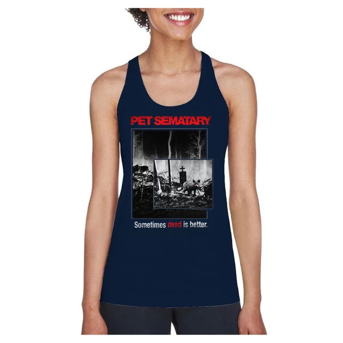 Pet Semetary Cat Poster Women's Racerback Tank