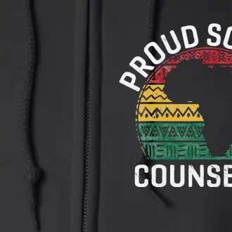 Proud School Counselor Gift Pride Black History Month Pupil Full Zip Hoodie