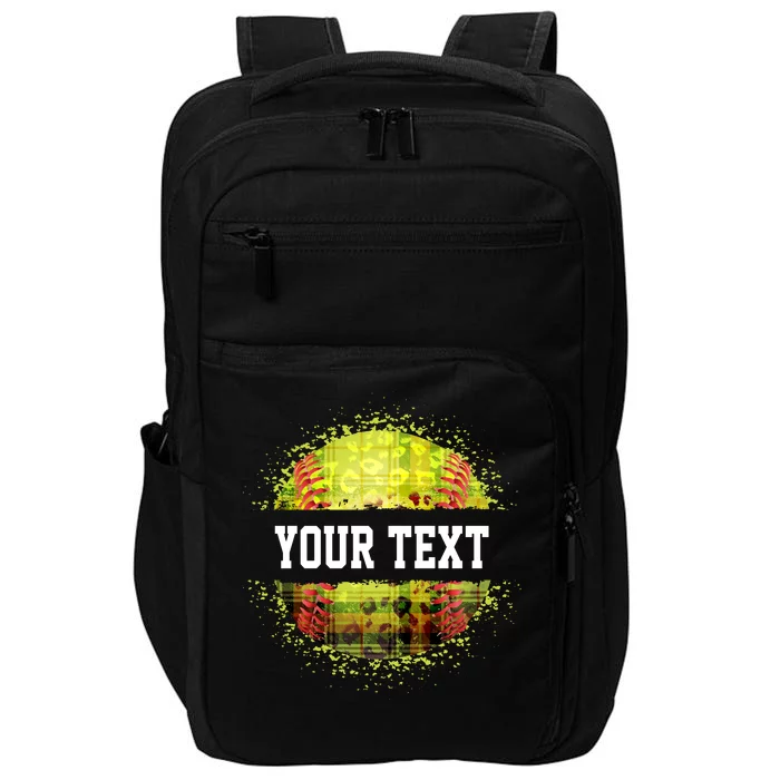 Personalized Softball Custom Name Family School Team Impact Tech Backpack