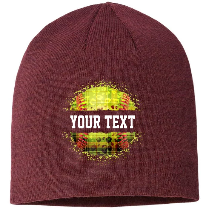 Personalized Softball Custom Name Family School Team 8 1/2in Sustainable Knit Beanie