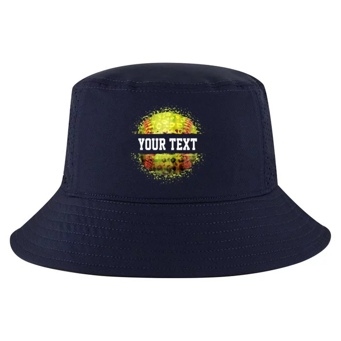 Personalized Softball Custom Name Family School Team Cool Comfort Performance Bucket Hat