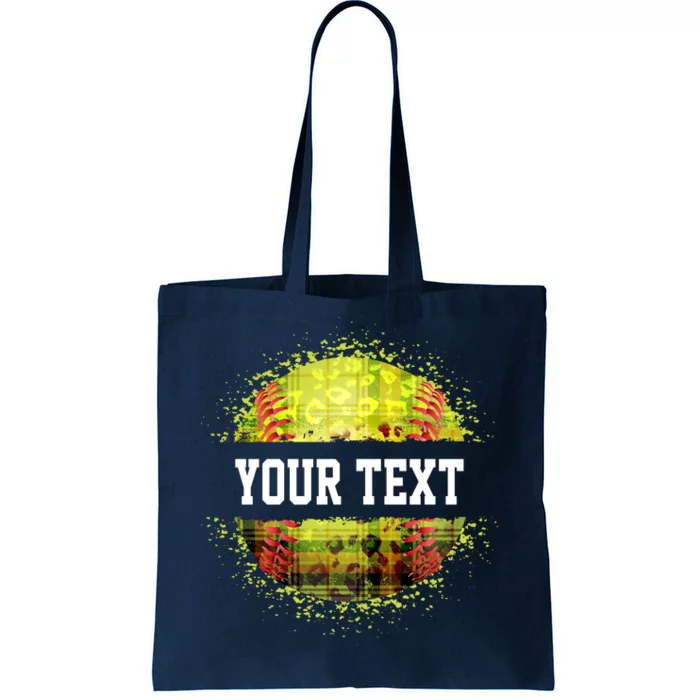 Personalized Softball Custom Name Family School Team Tote Bag