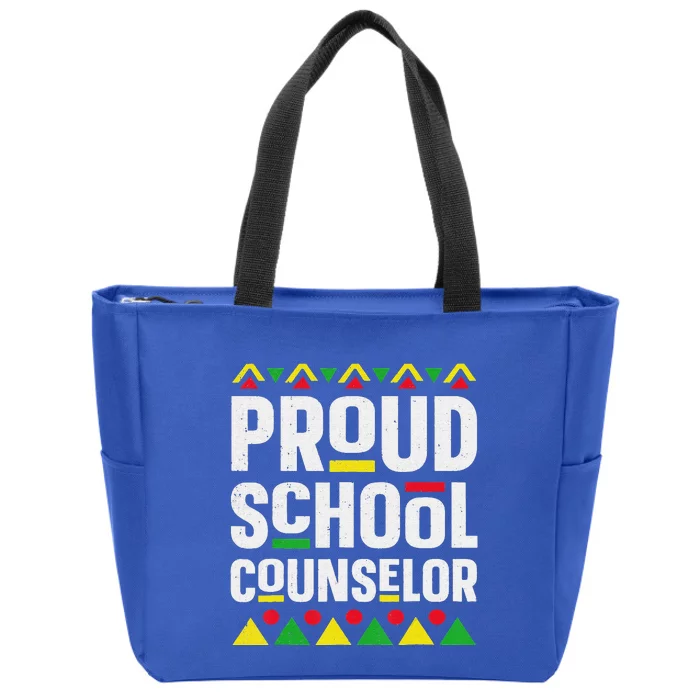 Proud School Counselor African American Black History Month Zip Tote Bag