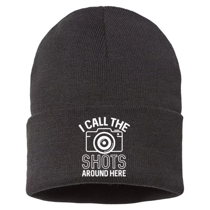 Photography Storyteller Camera Slogan Funny Photographer Sustainable Knit Beanie