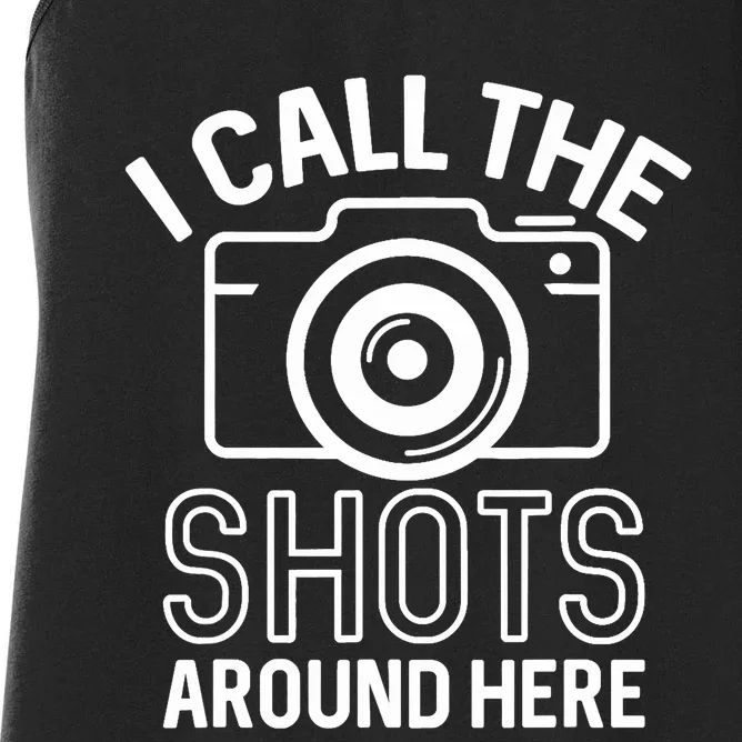 Photography Storyteller Camera Slogan Funny Photographer Women's Racerback Tank