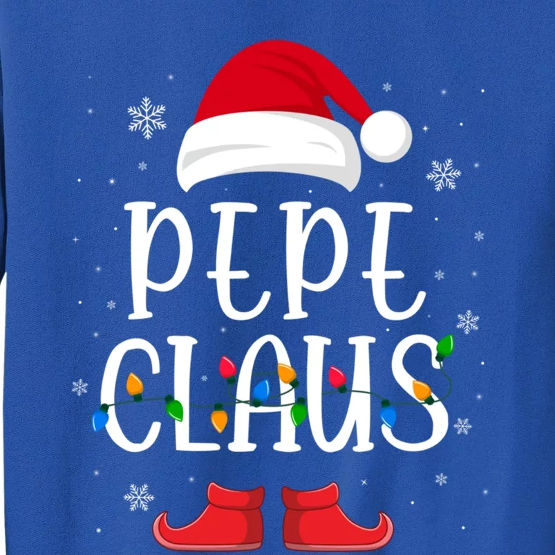 Pepe Santa Claus Hat With Xmas Light Christmas Holiday Gift Tall Sweatshirt