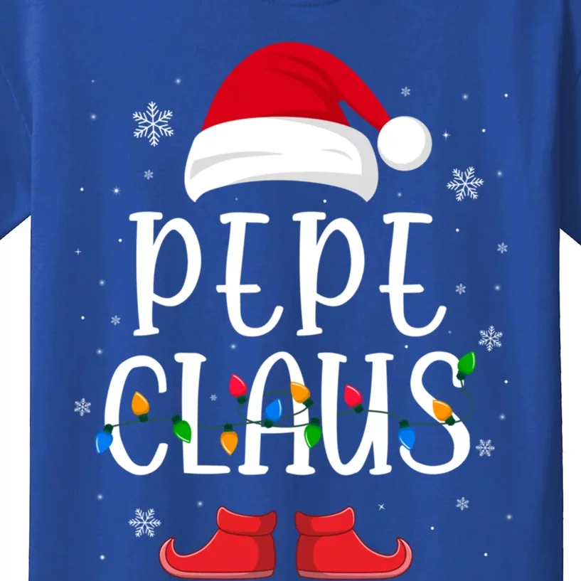 Pepe Santa Claus Hat With Xmas Light Christmas Holiday Gift Kids T-Shirt