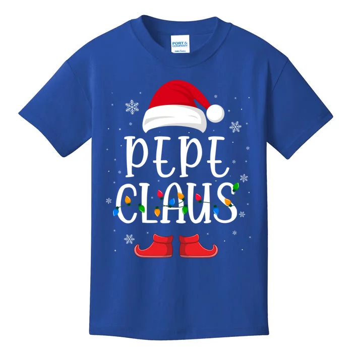 Pepe Santa Claus Hat With Xmas Light Christmas Holiday Gift Kids T-Shirt