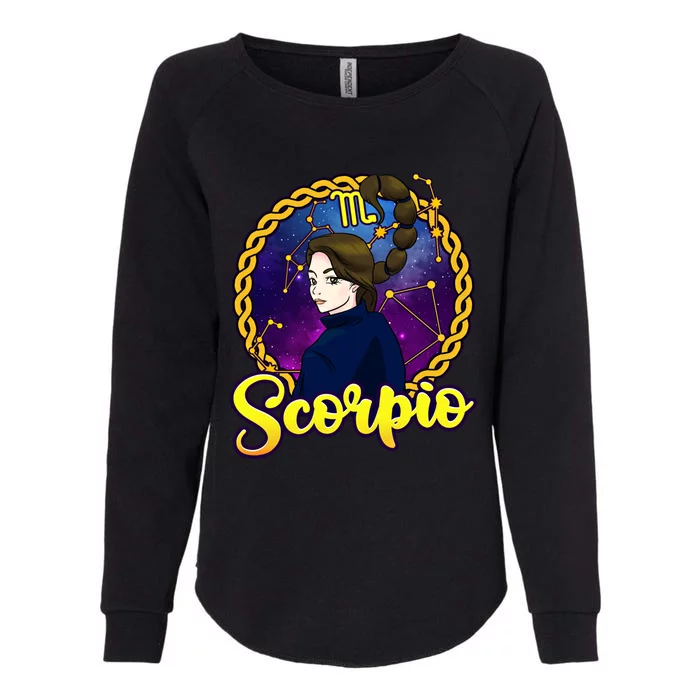 Pretty Scorpio Constellation Zodiac October November Gift Womens California Wash Sweatshirt