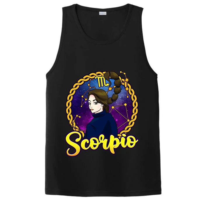 Pretty Scorpio Constellation Zodiac October November Gift Performance Tank