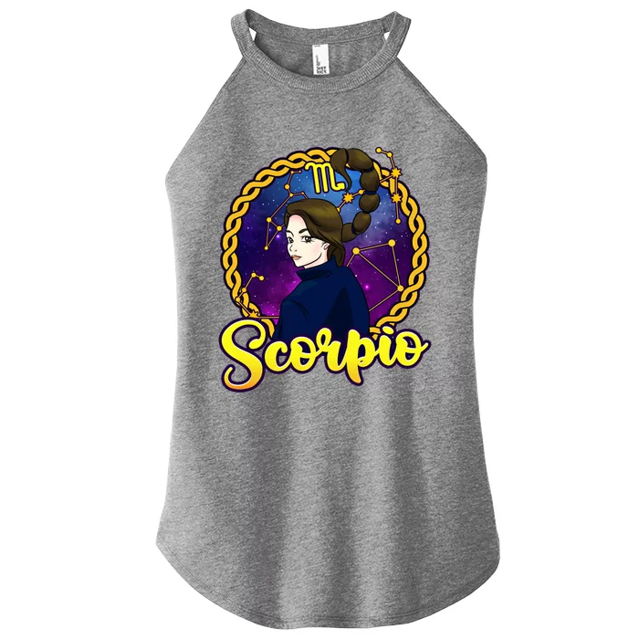 Pretty Scorpio Constellation Zodiac October November Gift Women’s Perfect Tri Rocker Tank