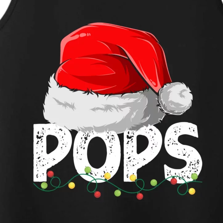 Pops Santa Christmas Family Matching Pajamas Papa Xmas Gift Performance Tank