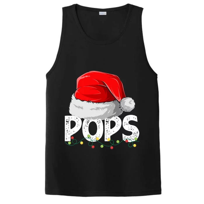 Pops Santa Christmas Family Matching Pajamas Papa Xmas Gift Performance Tank