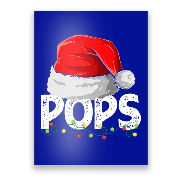 Pops Santa Christmas Family Matching Pajamas Papa Xmas Gift Poster