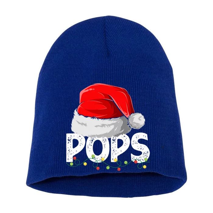 Pops Santa Christmas Family Matching Pajamas Papa Xmas Gift Short Acrylic Beanie