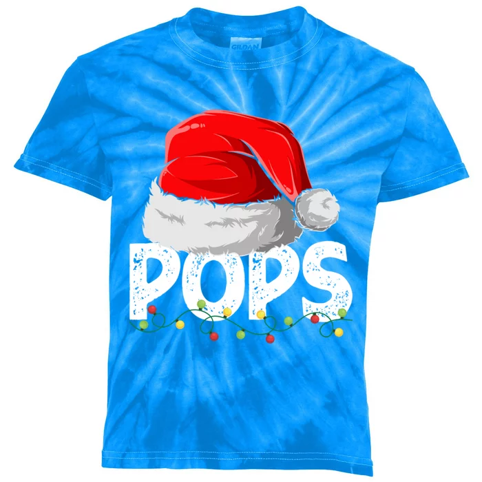 Pops Santa Christmas Family Matching Pajamas Papa Xmas Gift Kids Tie-Dye T-Shirt