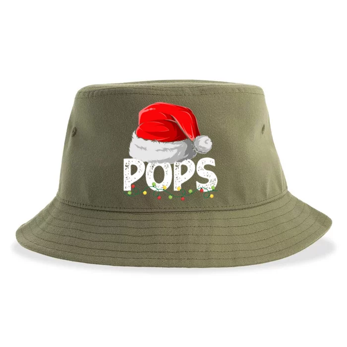 Pops Santa Christmas Family Matching Pajamas Papa Xmas Gift Sustainable Bucket Hat