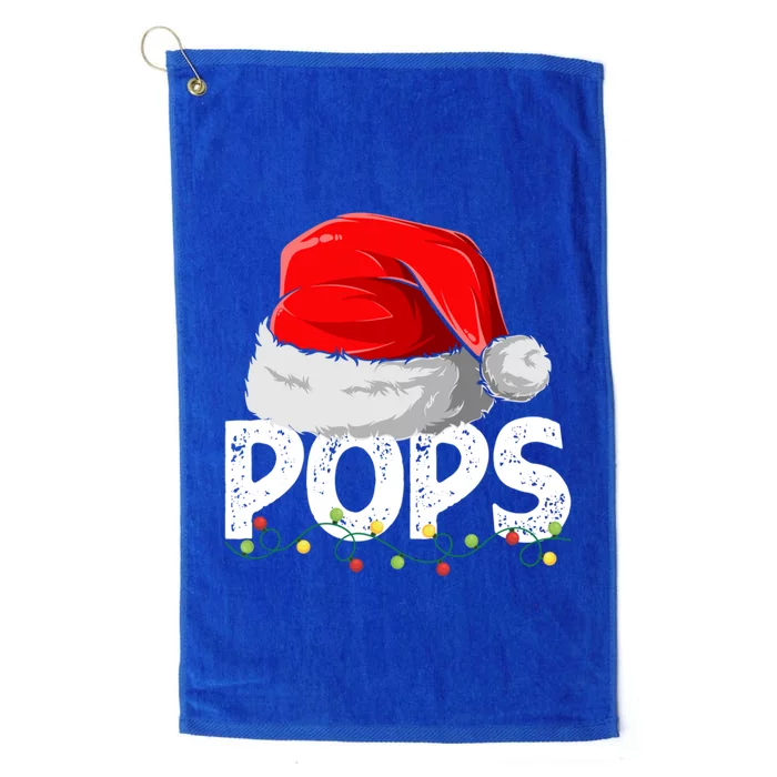 Pops Santa Christmas Family Matching Pajamas Papa Xmas Gift Platinum Collection Golf Towel