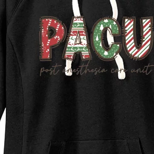 Pacu Squad Crew Nurse Christmas Post Anesthesia Care Unit Gift Women's Fleece Hoodie