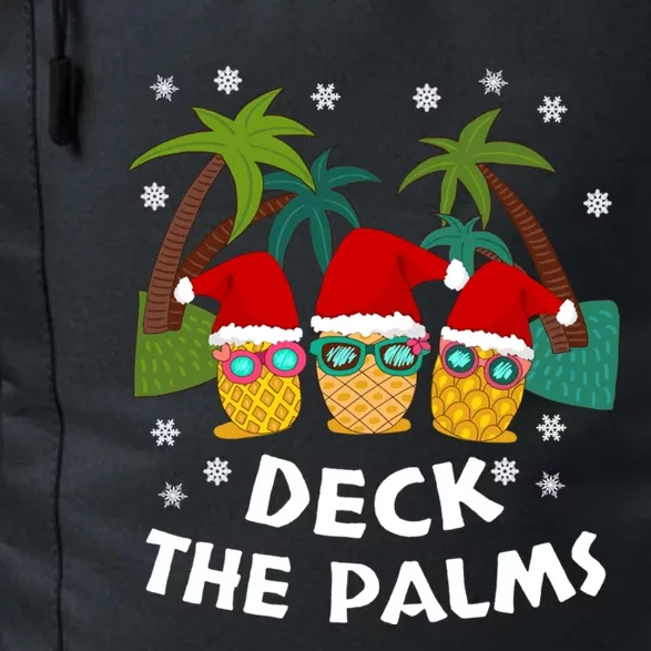 Pineapple Santa Christmas Deck The Palms Beach Christmas Gift Daily Commute Backpack