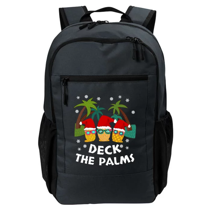 Pineapple Santa Christmas Deck The Palms Beach Christmas Gift Daily Commute Backpack