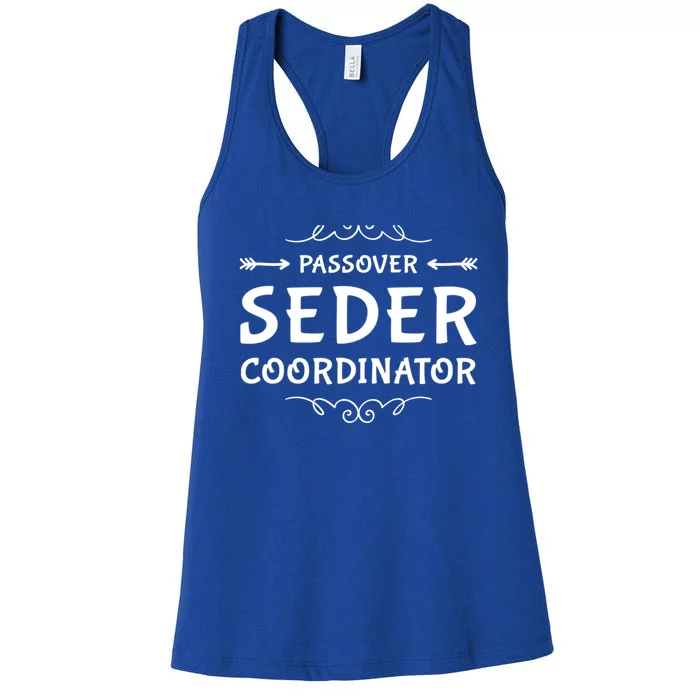 Passover Seder Coordinator Matzah Four Cups Afiko Dayenu Gift Women's Racerback Tank