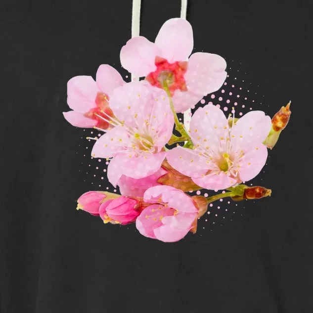 Pink Springtime Cherry Blossoms Sakura Garment-Dyed Fleece Hoodie